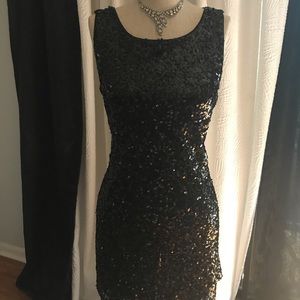 H & M black sequins cocktail dress